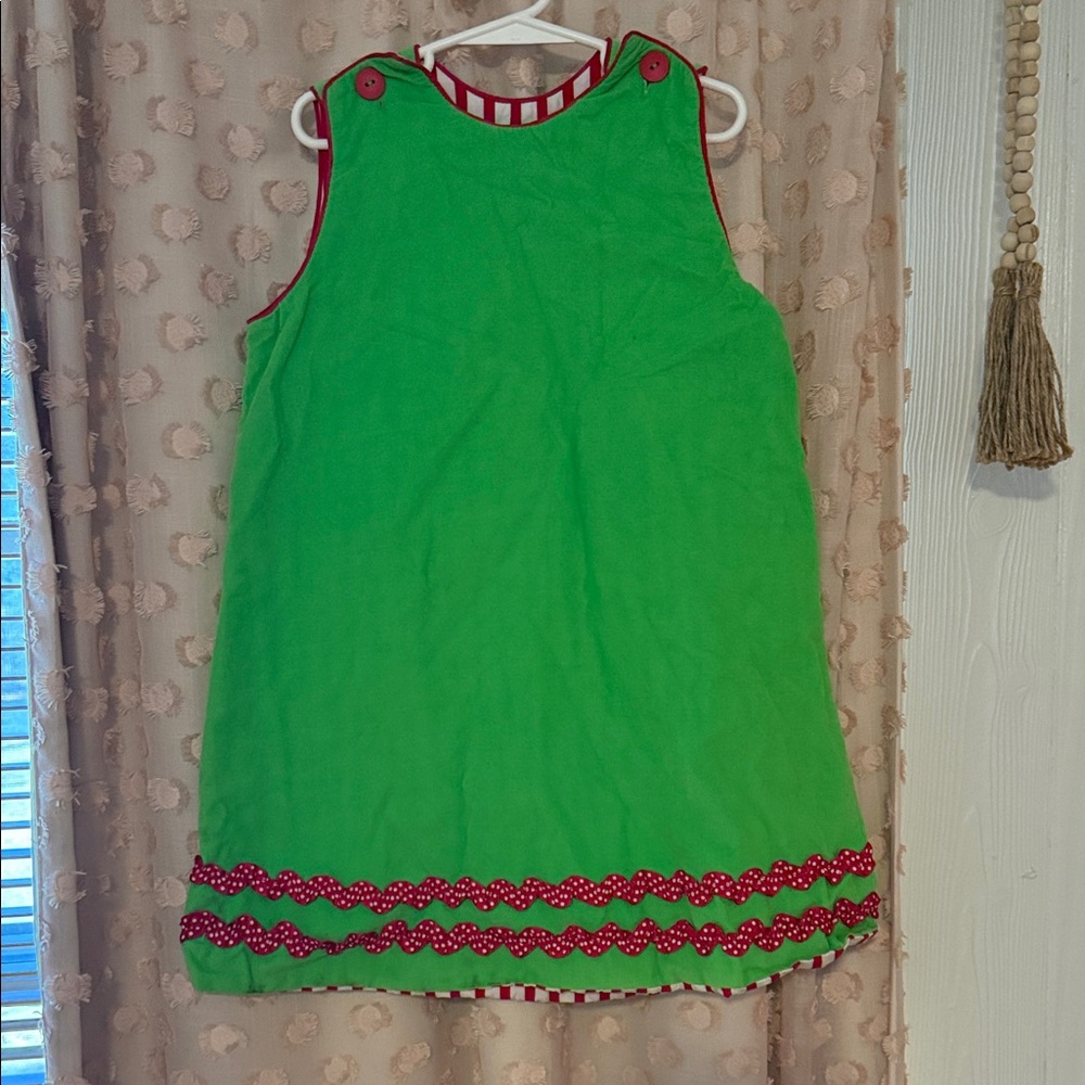 Green and Red Kids Dress
